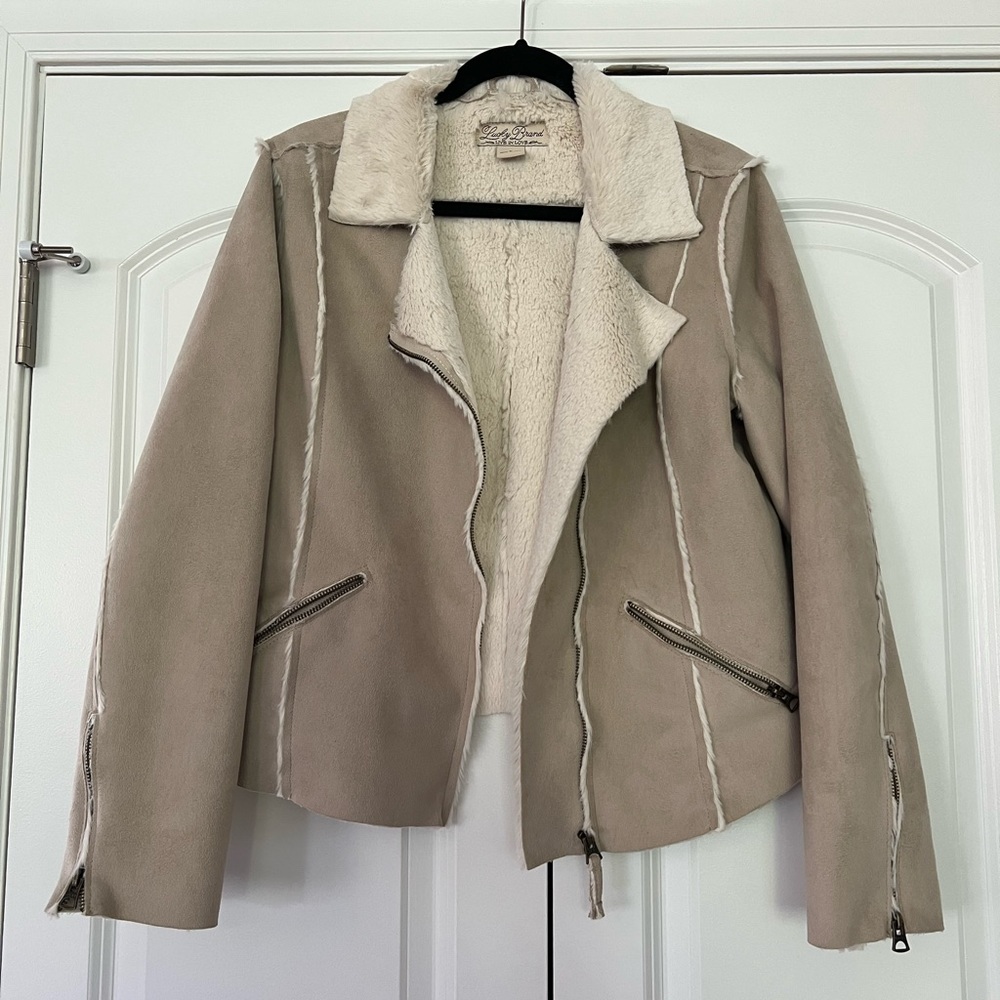 Lucky Brand Suede Moto Jacket
